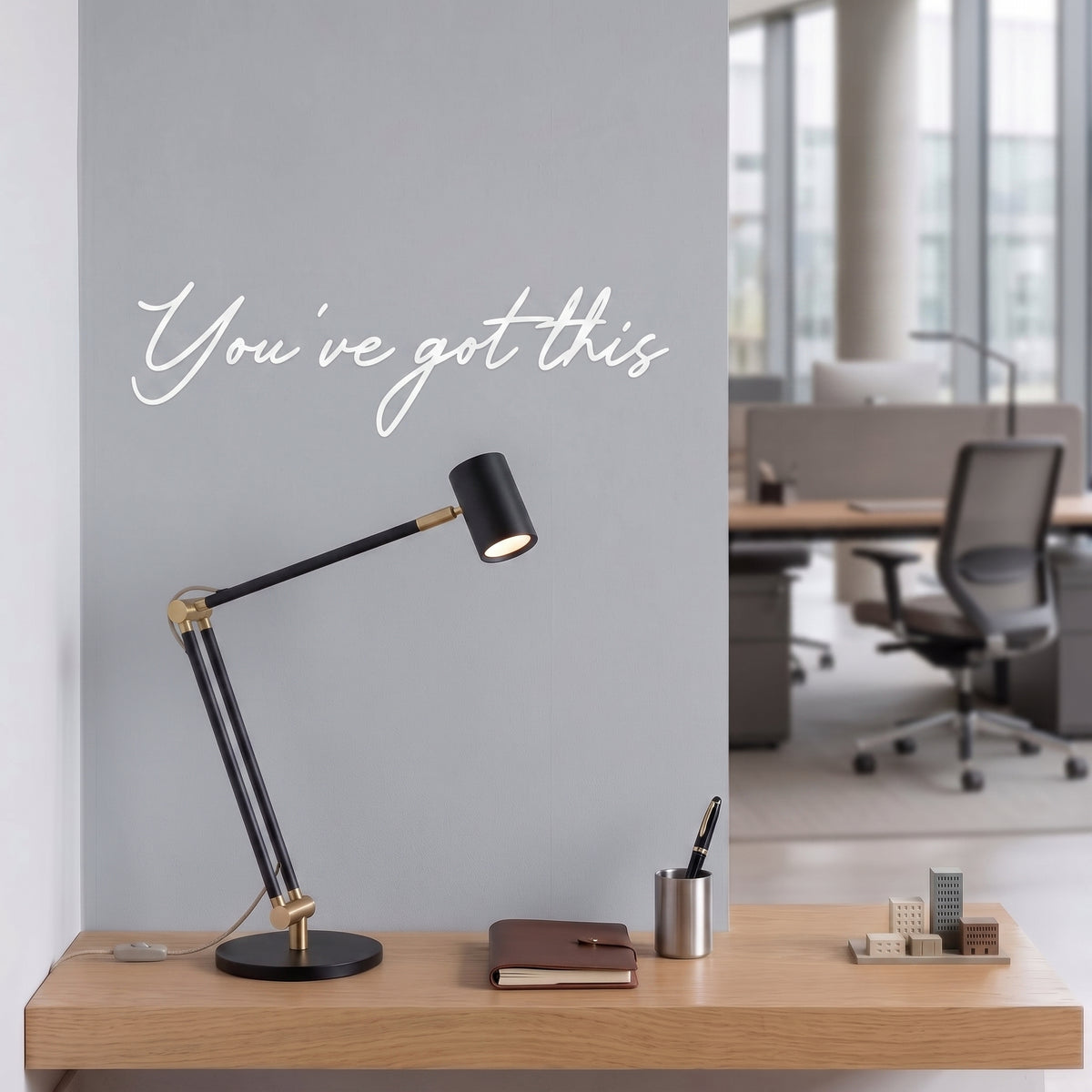 ウォールステッカー 転写タイプ 英字「You've got this」：オフィス・書斎・テレワーク向け カッティングステッカー（横25cm）