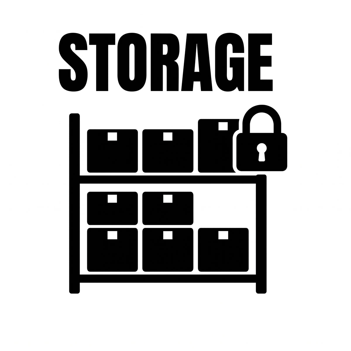 ストレージラック：STORAGE：オフィス倉庫・備品庫・ストックルーム扉用 ドアサイン転写タイプステッカー　扉ステッカー （横幅15cm）